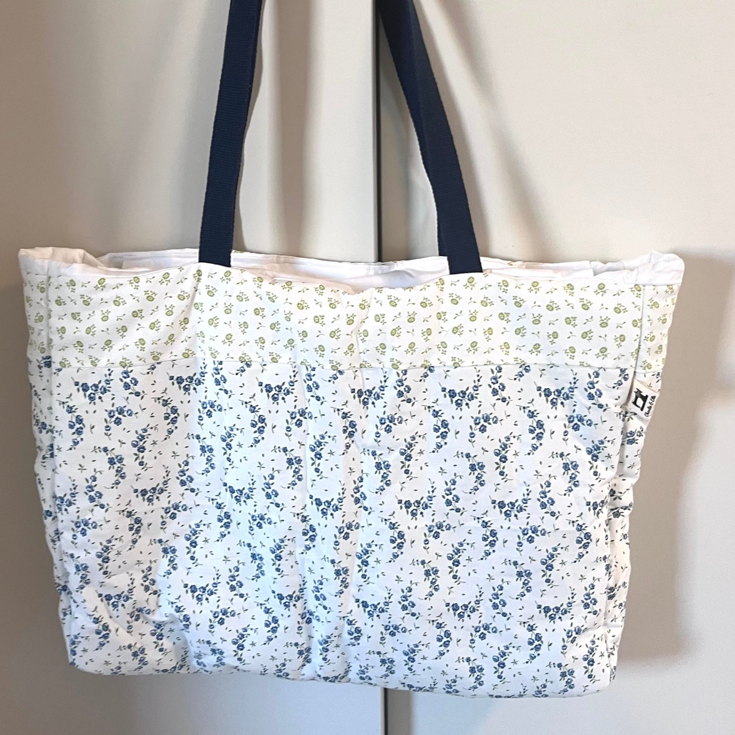 Green  and navy 
floral 