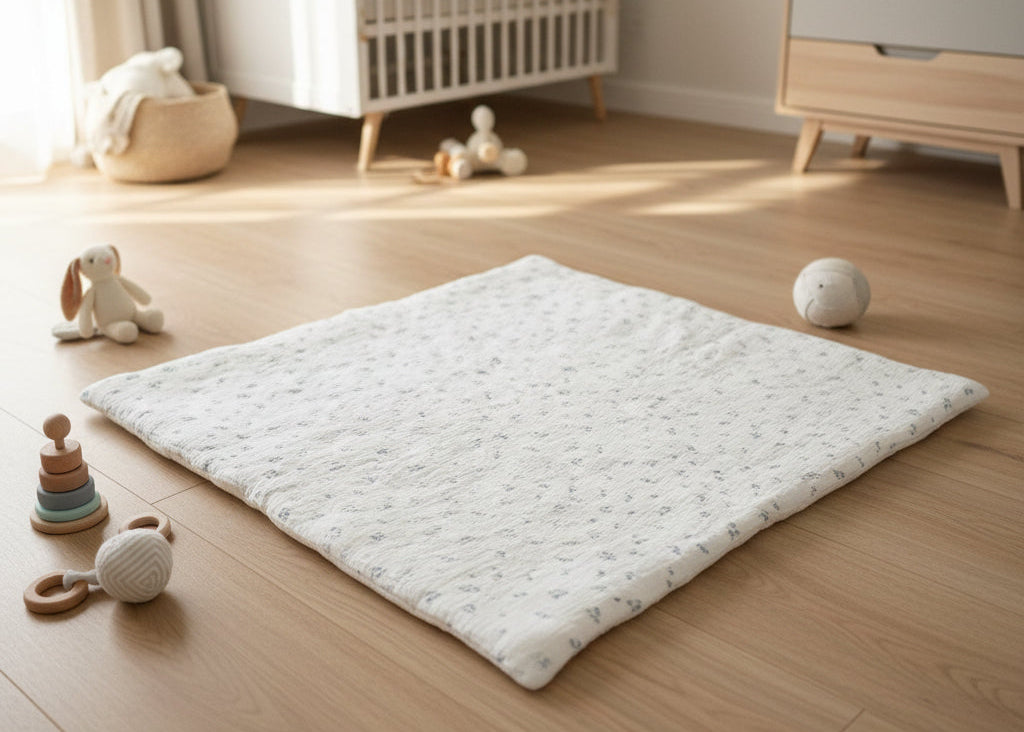 Floral & Mint Green Baby Play Mat